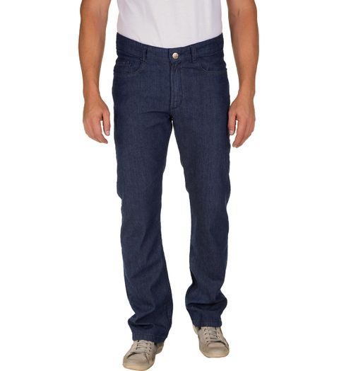 Calça Jeans Masculina Azul Escuro Lisa - 40