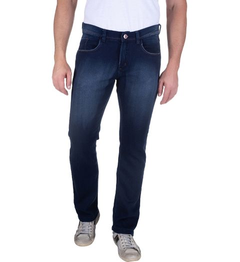 Calça Jeans Masculina Azul Lisa - 38