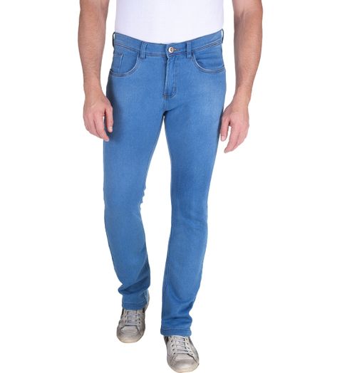 Calça Jeans Masculina Azul Lisa - 38