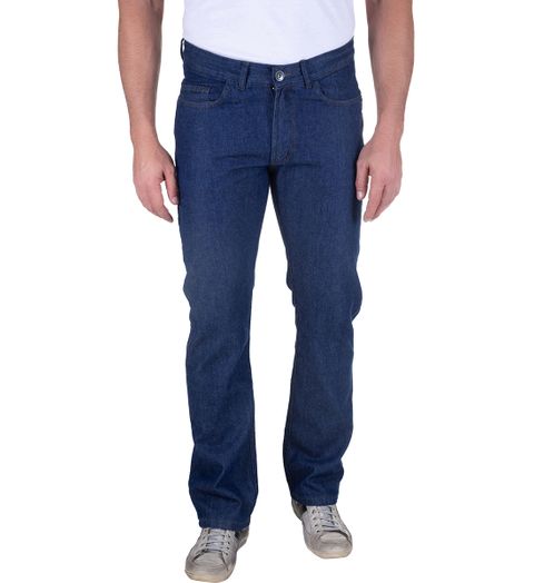 Calça Jeans Masculina Azul Marinho Lisa - 42