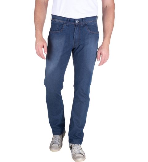 Calça Jeans Masculina Azul Marinho Lisa - 38