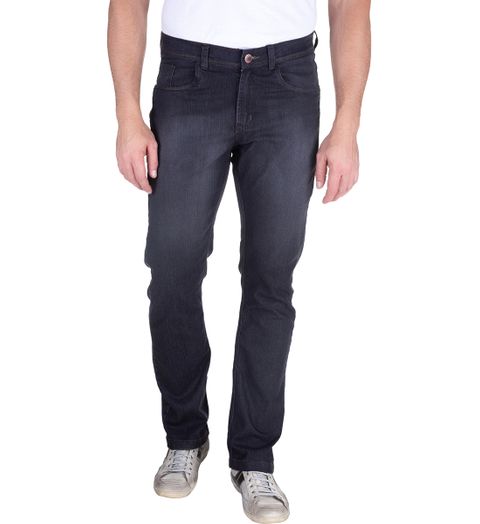 Calça Jeans Masculina Preta Lisa - 44