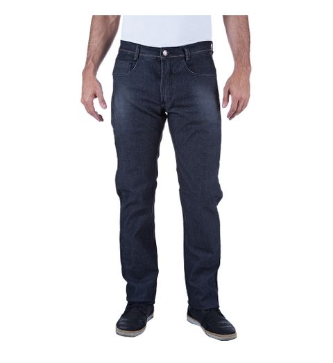 Calça Jeans Masculina Preta Lisa - 46