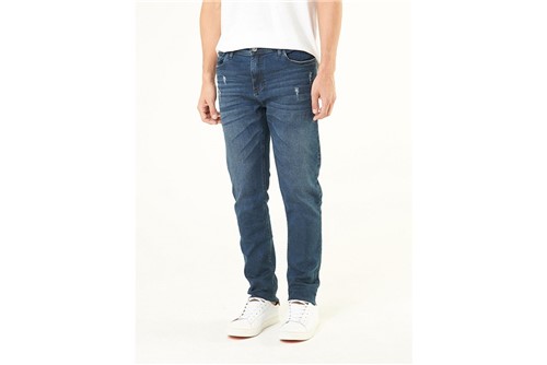 Calça Jeans Milão Puídos - Azul - 38