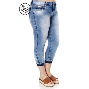 Calça Jeans Plus Size Feminina Amuage Azul 44