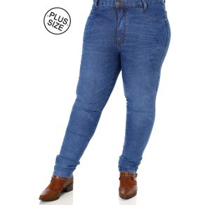 Calça Jeans Plus Size Feminina Azul 44