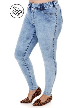 Calça Jeans Plus Size Feminina Azul