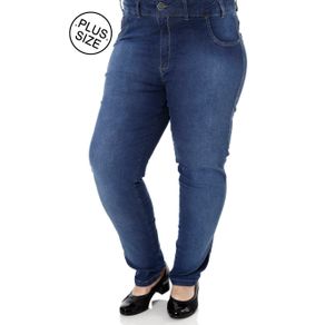 Calça Jeans Plus Size Feminina Bivik Azul 54