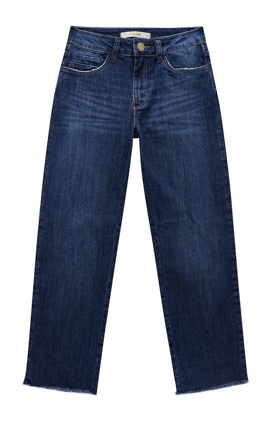 Calça Jeans Reta Cintura Média Malwee Azul Escuro - 34