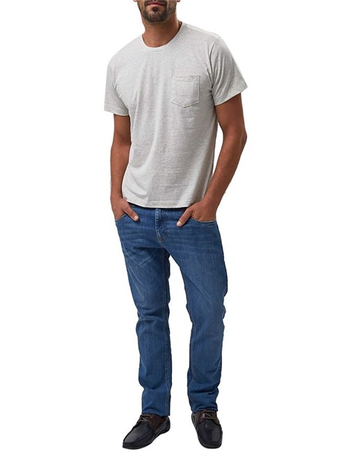 Calça Jeans Reta de Algodão Azul Tamanho 38