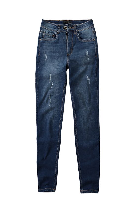 Calça Jeans Skinny Cintura Alta Malwee Azul Escuro - 34