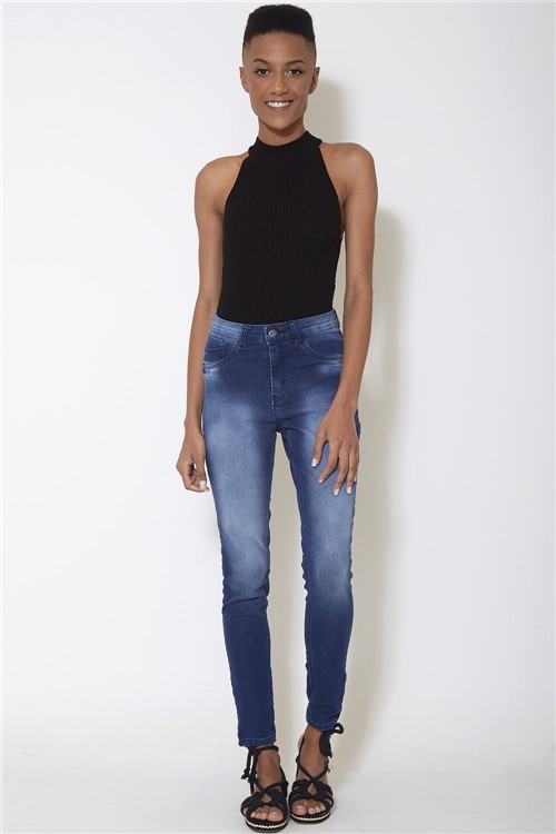 Calça Jeans Skinny Clássica - Cós Médio - Jeans Tamanho: 36