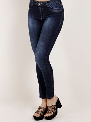 Calça Jeans Skinny Feminina Azul