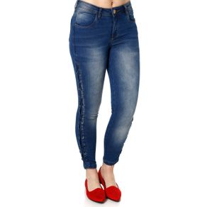 Calça Jeans Skinny Feminina Über Azul 42