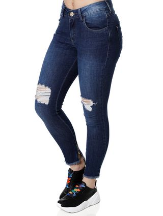Calça Jeans Skinny Feminina Über Azul