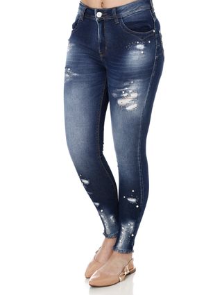 Calça Jeans Skinny Feminina Zune Azul