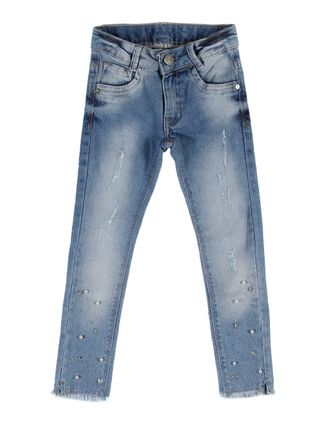 Calça Jeans Skinny Infantil para Menina - Azul