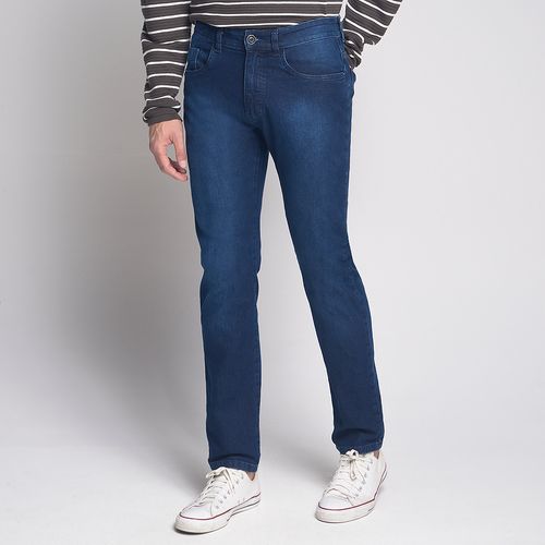Calça Jeans Slim Azul Escuro - 40