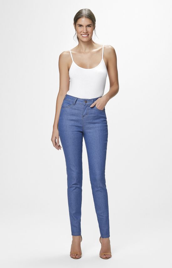 Calça Jeans Super Skinny Malwee Azul - 42
