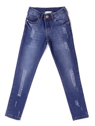 Calça Jeans Uber Juvenil para Menina - Azul