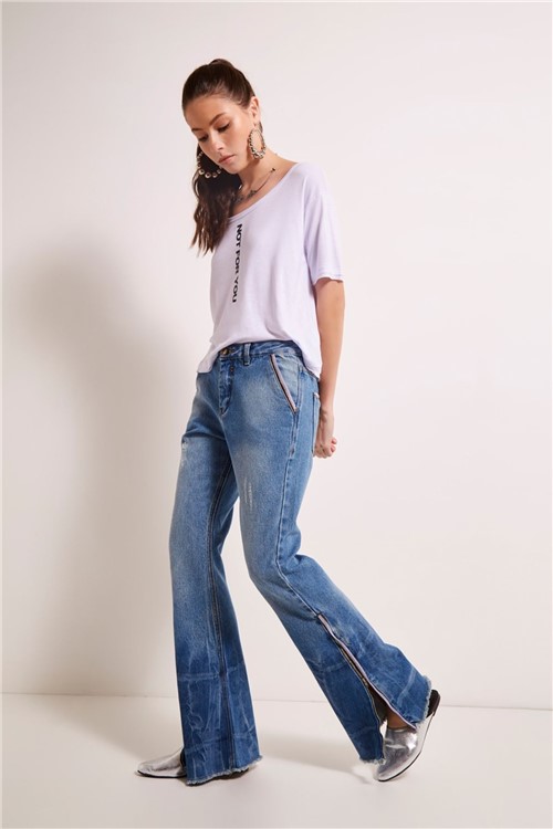 Calça Jeans Ziper Lateral Jeans - 34