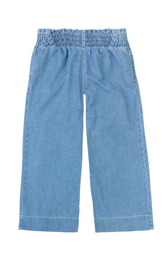 Calça Pantacourt Jeans Cintura Alta Enfim Azul Claro - G