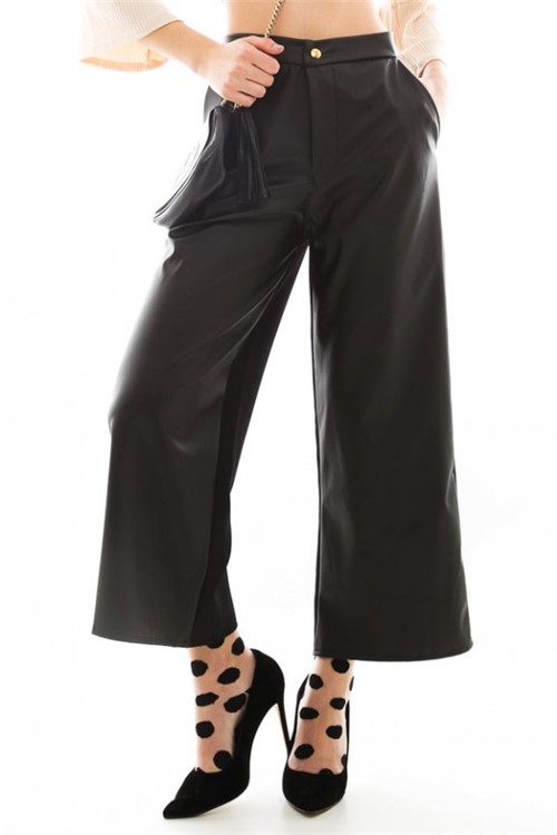 Calça Pantalona de Courino CL0622 - Kam Bess