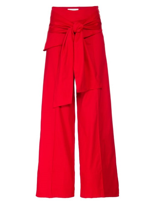 Calça Pantalona Sarja Vermelha Tamanho 38