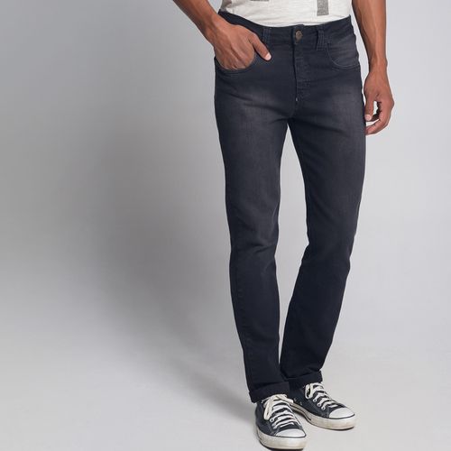 Calça Regular Jeans Black - 38