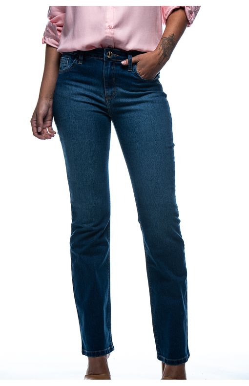 Calça Reta Jeans-jeans - Pp