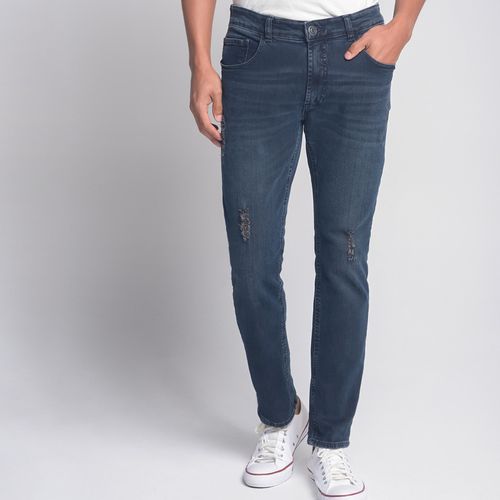 Calça Skinny Jeans Básica Azul - 48