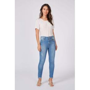 Calca Skinny Vitoria Barra Irregular Jeans - 36