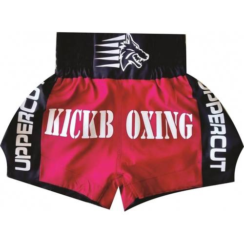 Calção Short Kickboxing Premium Preto Vermelho Uppercut