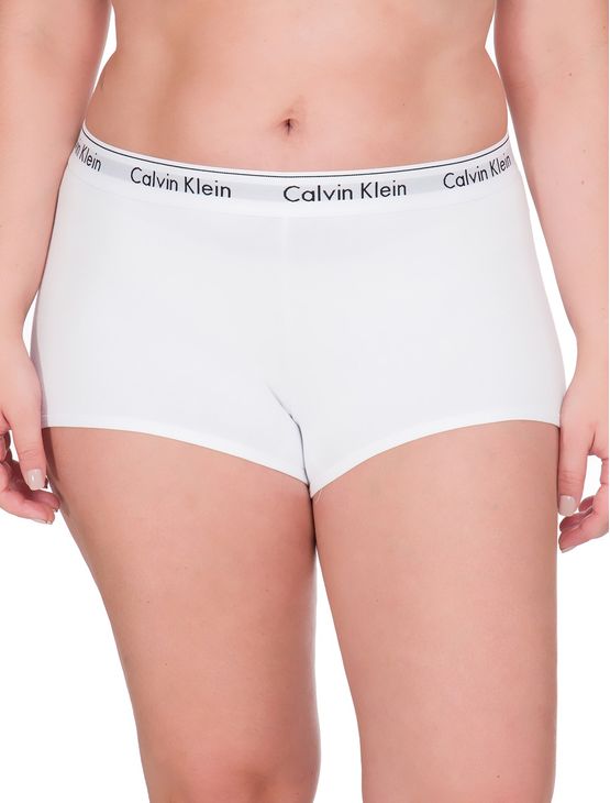Calcinha Boyshort Moder Cotton Plus Size - Branco 2 - 4XL