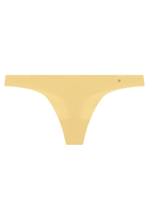 Calcinha Fio Dental Microfibra com Taça Happy New Panties Amarelo
