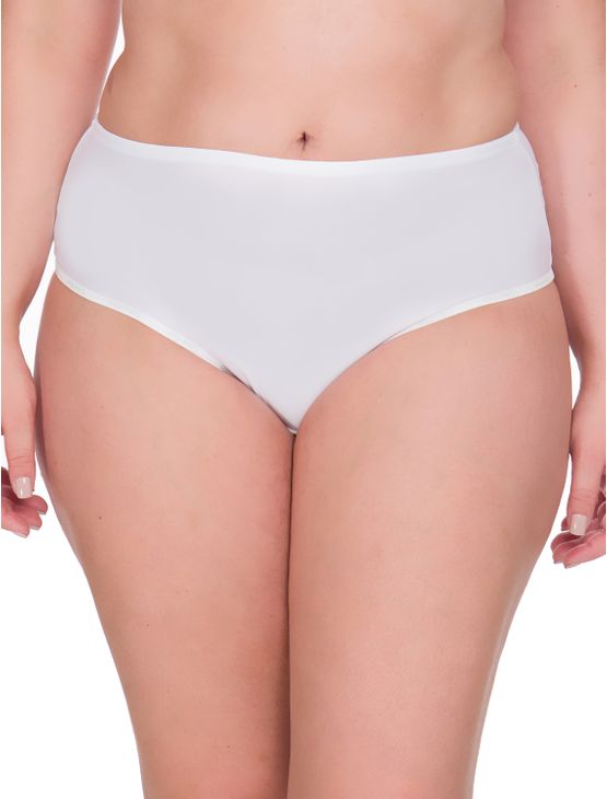 Calcinha Hot Pant Microfibra Plus Size - Branco 2 - 1XL