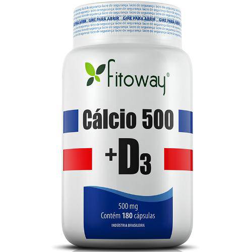 Cálcio 500 + D3 com 180 Cápsulas - Fitoway