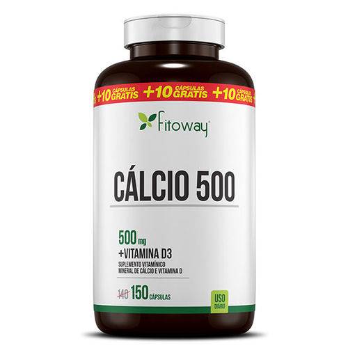 Cálcio 500+ Vitamina D3 Fitoway C/ 150 Cápsulas