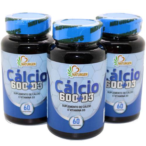 3 Calcio 600 + D3 - 60 Comprimidos - 6 Meses