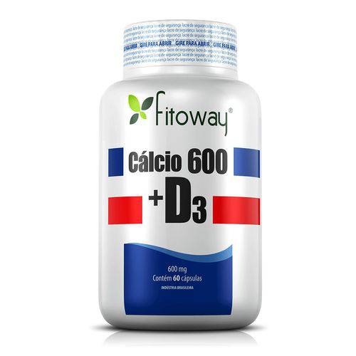 Cálcio 600 + D3 Fitoway - 60 Cáps