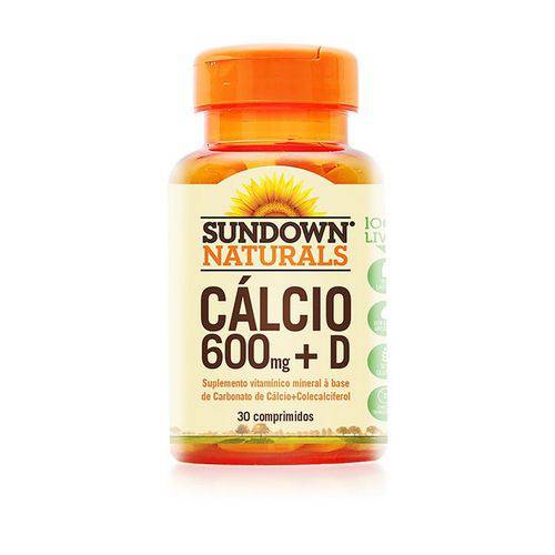Cálcio 600mg + D - Sundown Vitaminas - 30 Comprimidos