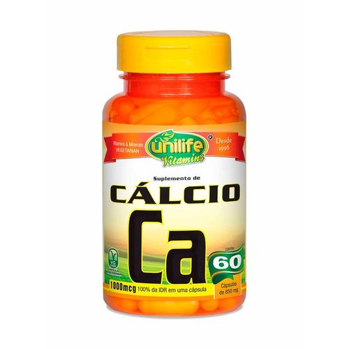 Cálcio Ca - Unilife - 60 Cápsulas de 850mg