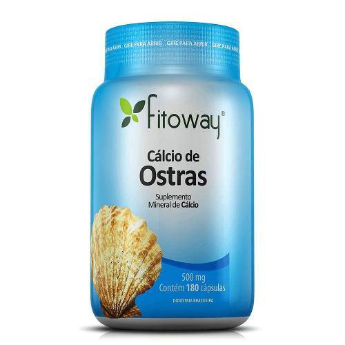 Cálcio de Ostras Fitoway 600mg - 180 Cáps