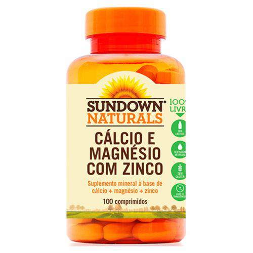 Calcio e Magnésio com Zinco - Sundown - 100 Caps