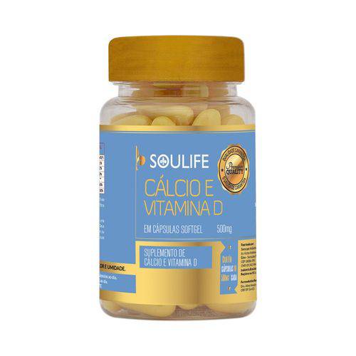 Cálcio e Vitamina D 500mg - 90 Cáps - Soulife