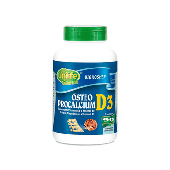 Cálcio, Magnésio e Vitamina D3 950mg Ósteo Procalcium 90 Cápsulas Unilife