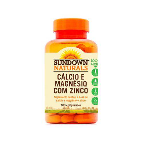 Cálcio Magnésio e Zinco - Sundown Vitaminas - 100 Comprimidos