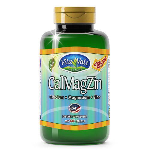 Cálcio + Magnésio + Zinco (Calmagzin) Vitavale 144 Comprimidos