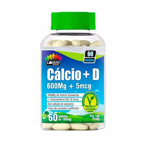 Cálcio + Vitamina D3 - 60 Tabletes - Lauton
