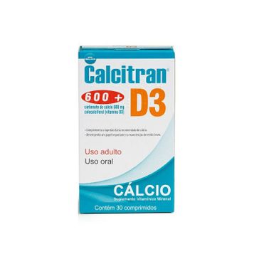 Calcitran D3 Divcom 30 Comprimidos